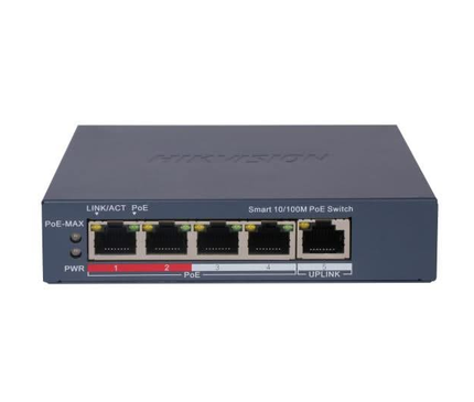 Hikvision Hikvision DS-3E1105P-EI, 5-ports smart switch med 4x PoE, 100 Mb