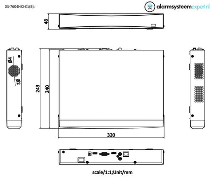 Hikvision Hikvision DS-7604NXI-K1 4 canaux 4K sans POE