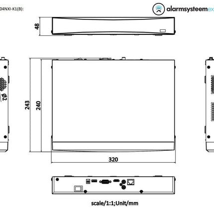 Hikvision DS-7604NXI-K1 4 channels 4K without POE