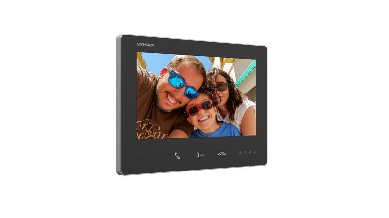 Hikvision Hikvision DS-KH7300EY-WTE2, 2-Wire Modular intercom, black indoor station, WiFi