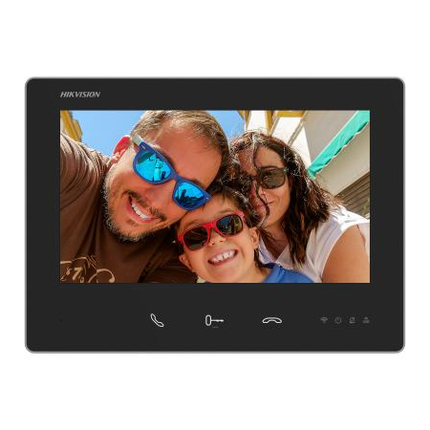 Hikvision Hikvision DS-KH7300EY-WTE2, 2-Wire Modular intercom, black indoor station, WiFi