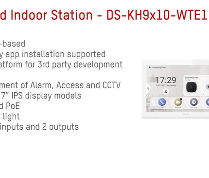 Hikvision Hikvision DS-KH9510-WTE1(B) All-in-one Indoor Station 10.1 Inch Android