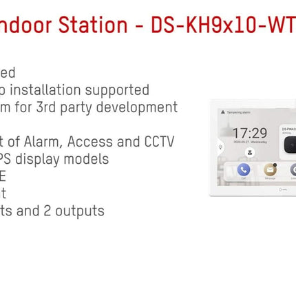 Hikvision Hikvision DS-KH9510-WTE1(B) All-in-one inomhusstation 10,1 tum Android