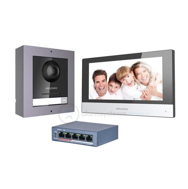 Hikvision Hikvision DS-KIS602 Komplett Intercom KIT med PoE-switch