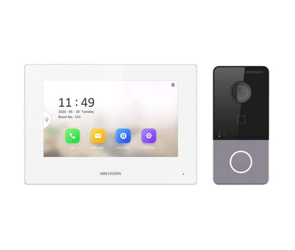 Hikvision Hikvision DS-KIS603-P(B) Video intercom kit 1 Video doorbell 1 Indoor station 7" 2x power supply