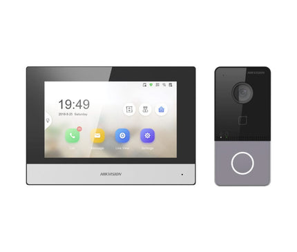 Hikvision Hikvision DS-KIS603-P(B) Video intercom kit 1 Video doorbell 1 Indoor station 7" 2x power supply