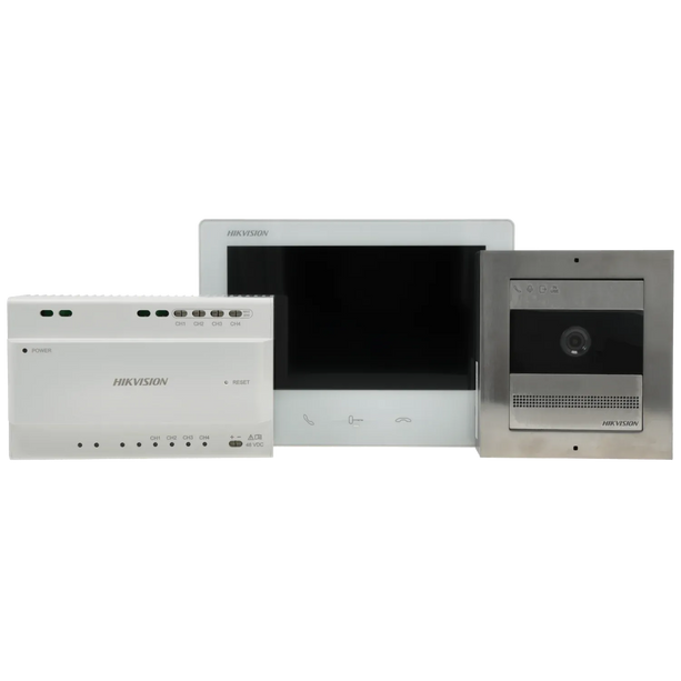 Hikvision Hikvision DS-KIS704EY/RVS, Video intercom 2 Draads Full HD 2-draads Set