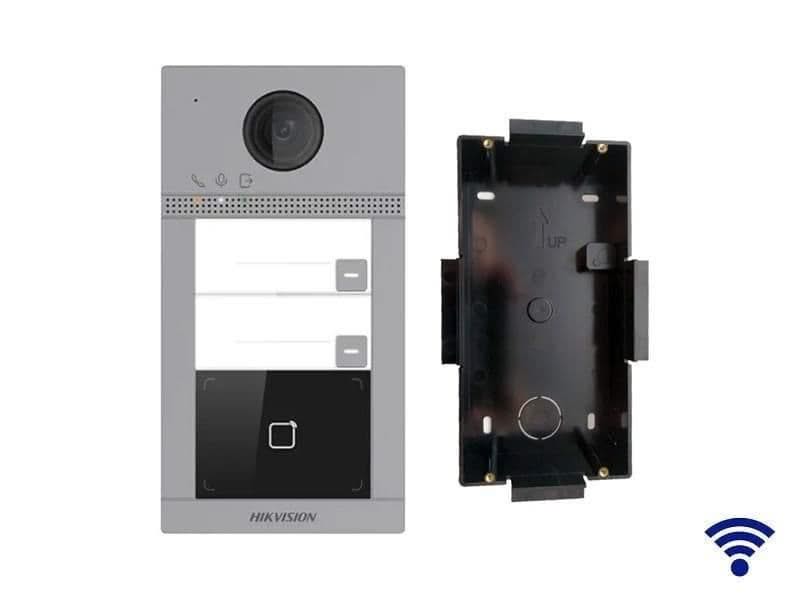 Hikvision Hikvision DS-KV8213-WME1 Encastré 2 poussoirs de sonnette illumination IR PoE 12v