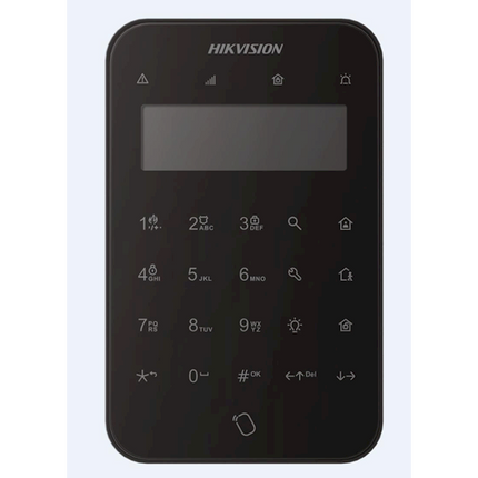Hikvision Hikvision DS-PK1-LT-WE Draadloos LCD Keypad + Tag Reader Zwart