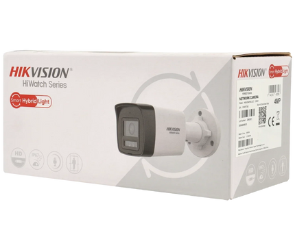 Hikvision Hikvision HWI-B180HA-LUF/SL, 8Mp/4K Smart Hybrid-Light Bullet-kamera, PoE, Micro sd-plats, 2-vägs ljud