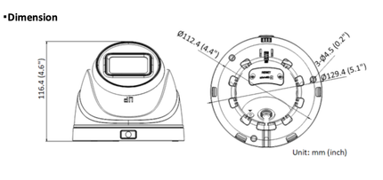 Hikvision Hikvision HWI-T640HA-Z 4MP motor zoom lens Turret camera, PoE, Micro SD slot, IR, Acusense