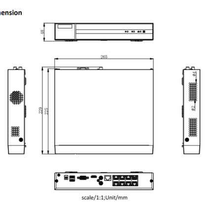 Hikvision HWN-4108MH-8P, 8 Kanal 8Mp/4K NVR, 8x PoE