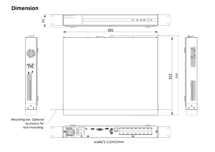 Hikvision HWN-4216MH-16P, 16-kanals 8Mp/4K NVR, 16x PoE