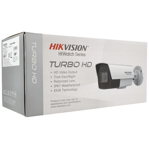 Hikvision Hikvision HWT-B350-Z 5MP, Bullet Motor Zoom 2,7 - 13,5 mm , Autofokusfunktion, 40m IR, 4 i 1 videoutgång