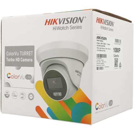 Hikvision Hikvision HWT-T229-M, 2MP, Mini-Turret, ColorVu, Turbo HD, 4 i 1 videoutgång koax