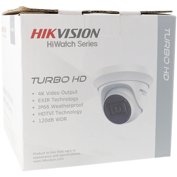 Hikvision HWT-T281-M, 8MP/4K, Mini caméra à tourelle, IR, sortie vidéo coaxiale 4 en 1