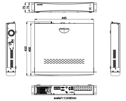 Hikvision Hikvision iDS-7716NXI-M4/16P/X, DeepinMind NVR 16-kanals PoE, IP-kamera upp till 32 MP