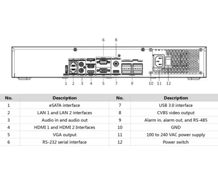 Hikvision Hikvision iDS-7716NXI-M4/X, DeepinMind NVR 16 canaux, caméra IP jusqu'à 32 MP
