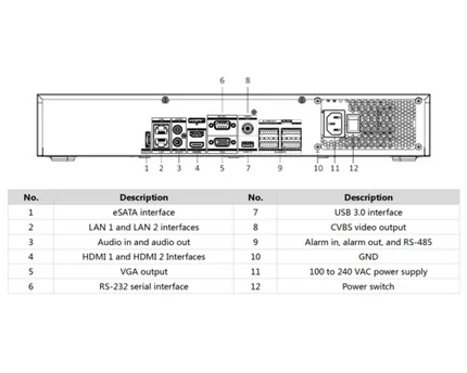 Hikvision Hikvision iDS-7716NXI-M4/X, DeepinMind NVR 16-kanals, IP-kamera upp till 32 MP