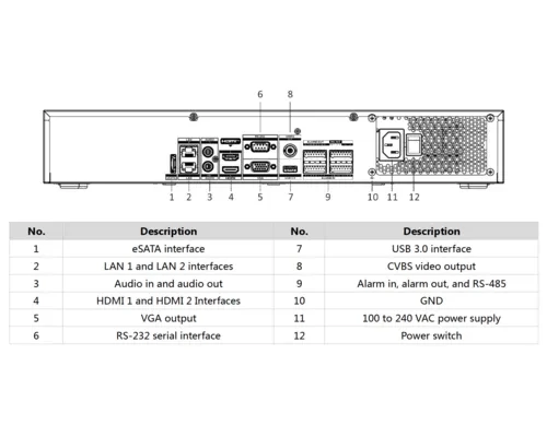Hikvision Hikvision iDS-7716NXI-M4/X, DeepinMind NVR 16-kanals, IP-kamera upp till 32 MP