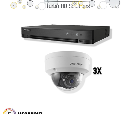 Hikvision Hikvision Turbo HD Set | 3x Dome | 5 Megapixel