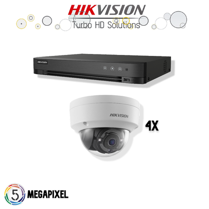 Hikvision Hikvision Turbo HD Set | 4x Dome | 5 Megapixel