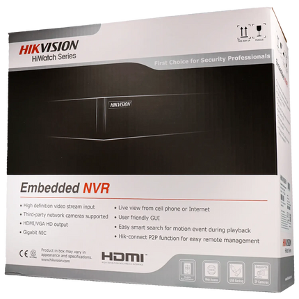 Hikvision HWN-4104MH-4P, 4 Kanaals 8Mp/4K NVR, 4x PoE