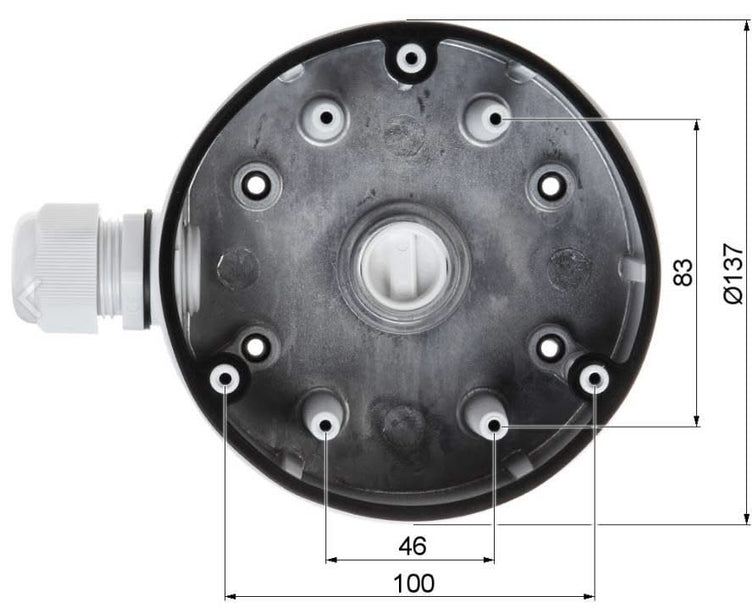 Hikvision Montagebox DS-1280ZJ-DM21 - zwart