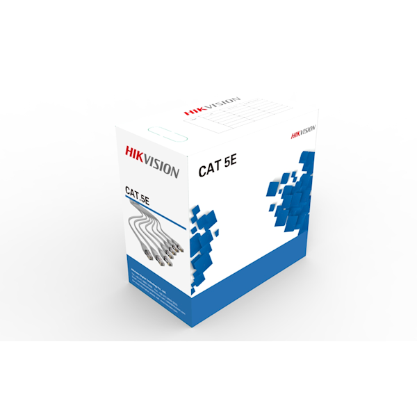 Hikvision Netwerkkabel CAT5e UTP, 305 mtr, 100% koper, Solid aders
