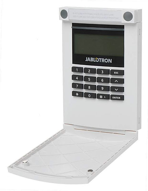Jablotron JA-154E draadloos bedienpaneel met LCD scherm, toetsenbord en RFID