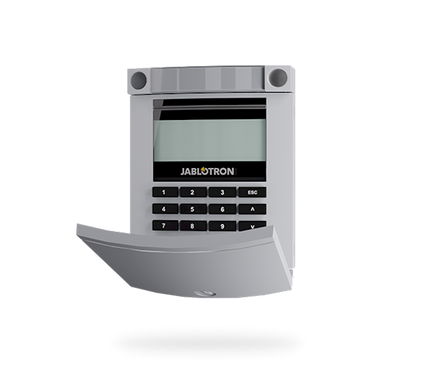 Jablotron Jablotron JA-114E-GR, BUS-kodcentral med LCD, knappsats och RFID grå