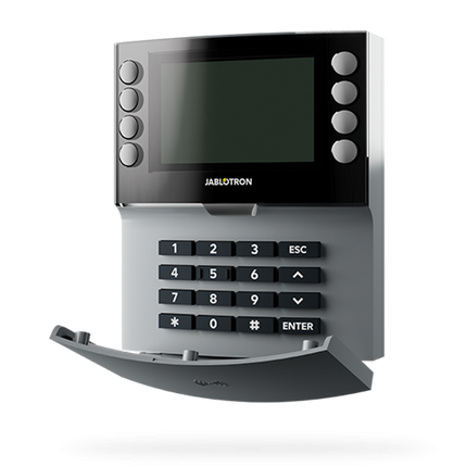 Jablotron Jablotron JA-115E-GR, trådbunden kontrollpanel med knappsats, LCD och RFID-läsare