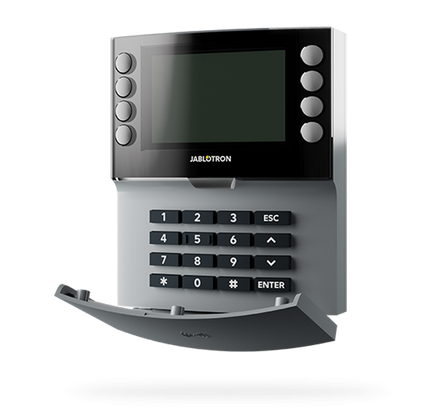 Jablotron Jablotron JA-115E-GR, trådbunden kontrollpanel med knappsats, LCD och RFID-läsare