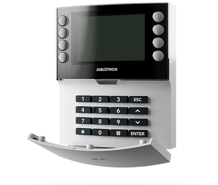 Jablotron Jablotron JA-115E-WH, Wired control panel with keypad, LCD and RFID reader