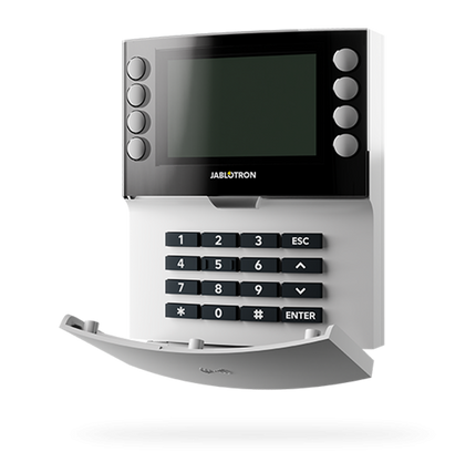 Jablotron Jablotron JA-115E-WH, trådbunden kontrollpanel med knappsats, LCD och RFID-läsare
