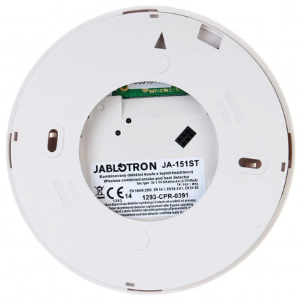 Jablotron Jablotron JA-151ST-A Draadloze rook- en hittedetector met dubbele sirenefunctie (inbraak en brandalarm)