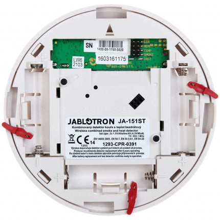 Jablotron Jablotron JA-151ST-A Draadloze rook- en hittedetector met dubbele sirenefunctie (inbraak en brandalarm)