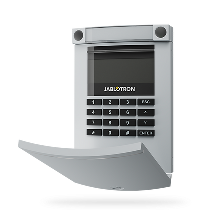 Jablotron Jablotron JA-154E-GR, styrenhet trådlös, LCD och RFID Grå