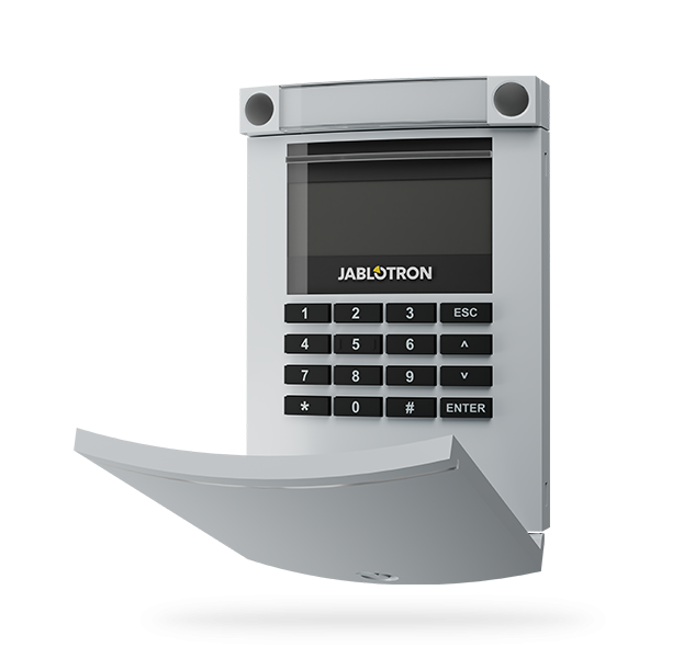 Jablotron Jablotron JA-154E-GR, styrenhet trådlös, LCD och RFID Grå