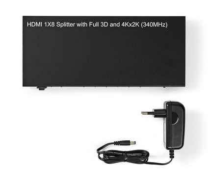 Nedis Nedis 8-Port HDMI Splitter 8x HDMI Ausgang 4K@30Hz 3.4 Gbps Metall Anthrazit