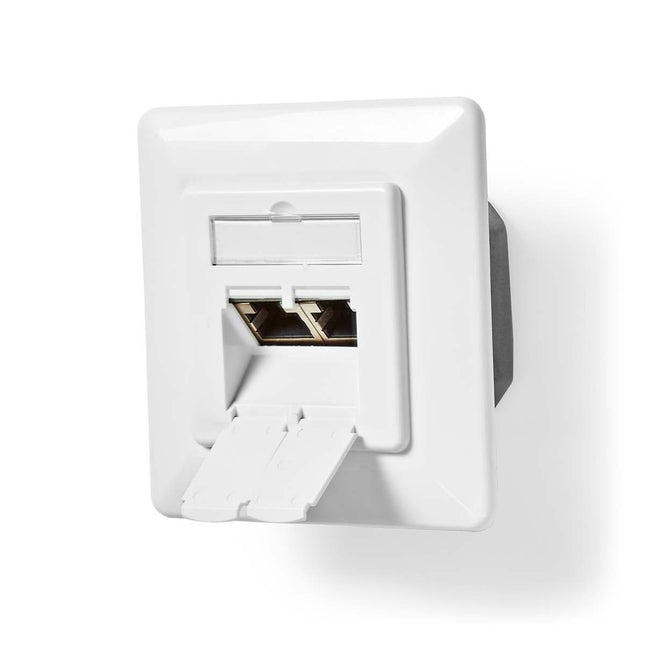 Nedis Nedis Network Wall Box flush mount, 2 ports CAT6 White