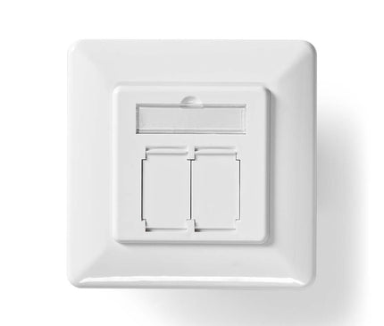 Nedis Nedis Netzwerk Wall Box eingebaut, 2 Ports CAT6 Weiß