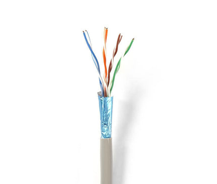Nedis Nedis Câble réseau CAT6 F/UTP, 50 mtr sur bobine, 100% cuivre, conducteurs rigides