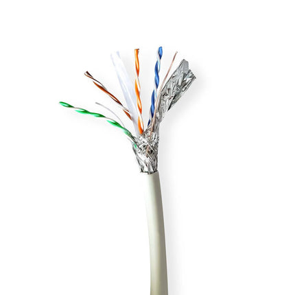 Nedis Nedis Nätverkskabel CAT6A S/FTP, 305 mtr på rulle, 100% koppar, solida kärnor