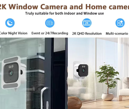 Nedis Nedis Window Camera Dual WiFi, Micro SD, Starlight, 4Mp resolution
