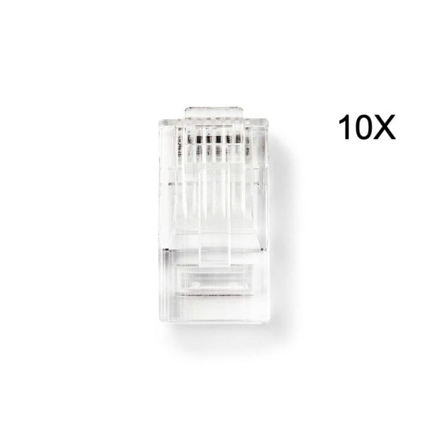 Nedis RJ45 Connecteur CAT5e, plaqué or 10 pièces, conducteur solide