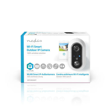 Nedis Nedis SmartLife-kamera för utomhusbruk Wi-Fi Full HD IP65 Cloud / MicroSD