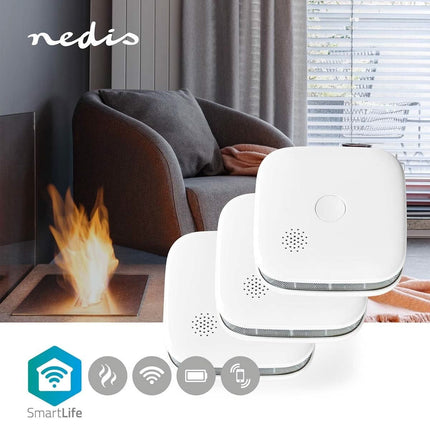 Nedis Nedis SmartLife Rauchmelder 3er Set mit austauschbaren Batterien