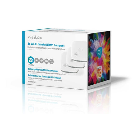 Nedis Nedis SmartLife Rookmelder set van 3 stuks incl. vervangbare batterijen
