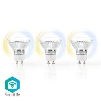 Nedis Nedis Wi-Fi Smart LED-Lamp | Warm tot Koel Wit | GU10 | 3-Pack